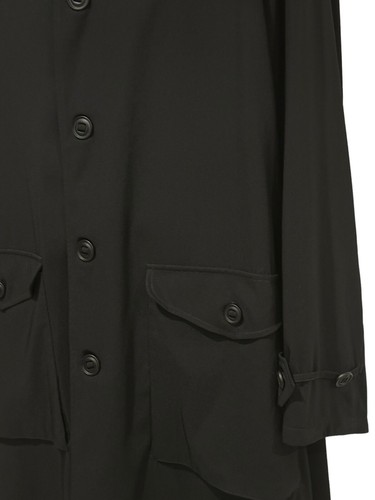 ARMANI COLLEZIONI CAR COAT LINED WATER REPEL BLACK ADJ WAIST HERREN MANTEL 48 - Picture 10 of 23
