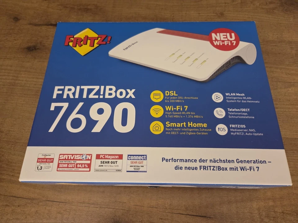 AVM FRITZ!Box 7690 (Wi-Fi 7) VDSL/ADSL Router 7,136 Mbit/s ADSL2+ WLAN FRITZ BOX