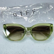 The White Lotus x Diff Sunglasses Cat Eye Green Transparent
