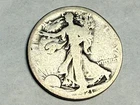 1921-S WALKING LIBERTY silver U.S. half dollar. AG, rim damage. #q3