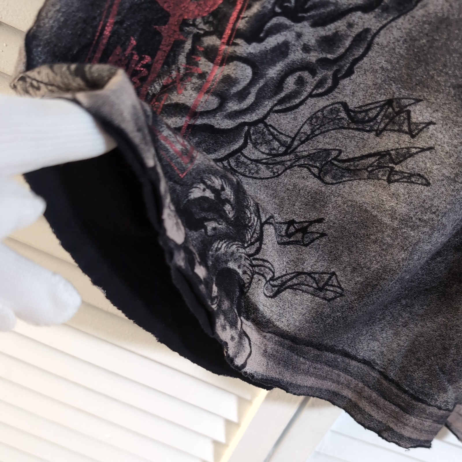 Vintage Affliction X Horiyoshi Layered Long Sleeve Shirt Mens Small RARE Y2K image 2