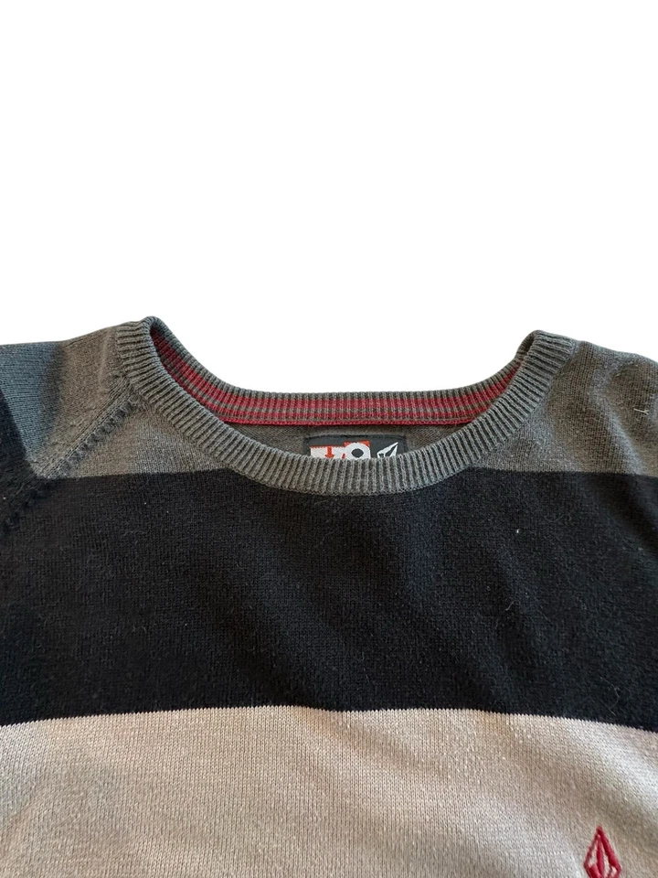 Volcom Sweater Size XL Mens Striped Knit Long Sleeve Pullover Multi Color EUC - Image 3 of 4