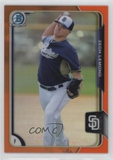 2015 Bowman Draft Chrome Orange Refractor 9/25 Zech Lemond #127 0c2