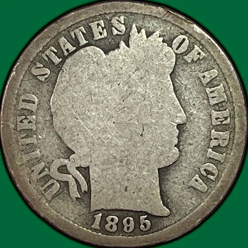 1895 Barber Dime Choice Almost Good AG+/G Coin #38477