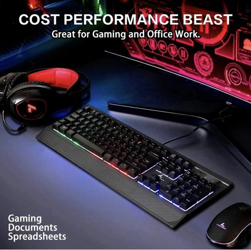 Wired Gaming Keyboard For Pc USB Keyboard - 19 anti-ghosting keys LYCANDER - Afbeelding 4 van 5