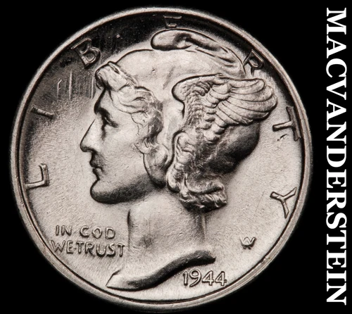 1944-S Silver Mercury Dime - Super Choice Gem Brilliant Uncirculated++++  #i1848