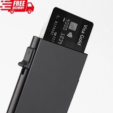 Men's Minimalist Slim RFID Blocking Wallet Pop Up Card Holder Wallet for Men