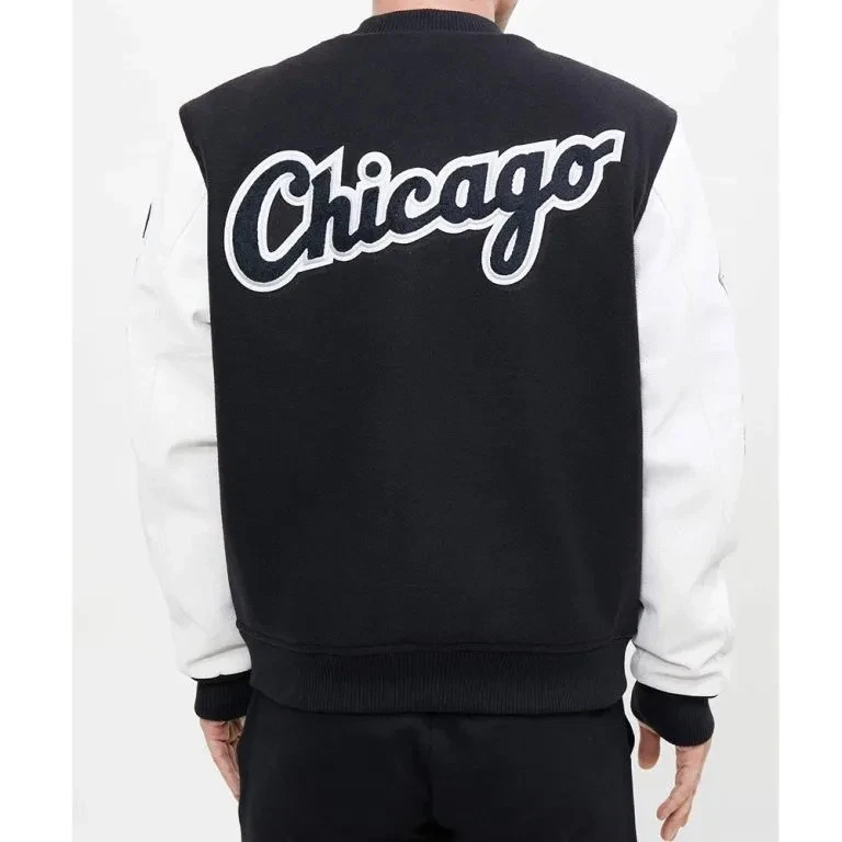 Chicago White Sox Varsity Black WoolSleeves Letterman Jacket