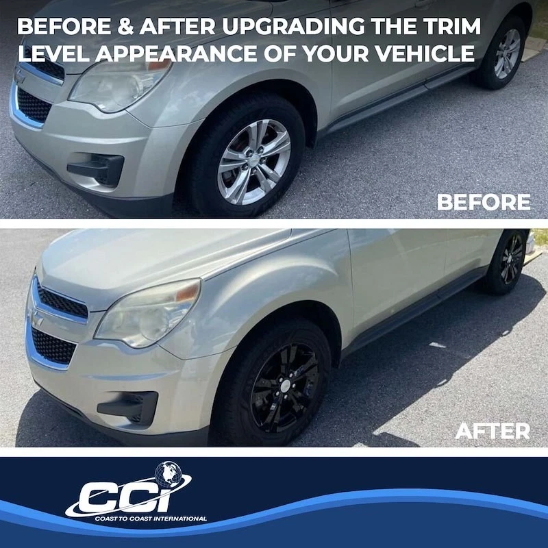 Cubiertas de rueda Coast to Coast negras para Chevrolet Equinox 2010-2017 IMP360BLK Foto 4 de 4