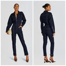 SER.O.YA Waverly Denim Jumpsuit Coveralls Medium