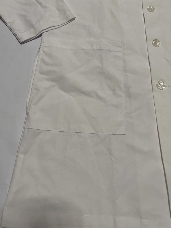 Men's Large Meta Fundamentals 15112 Mens 38" Lab Coat White 5-Buttons Pocket NWT - Image 2 of 4