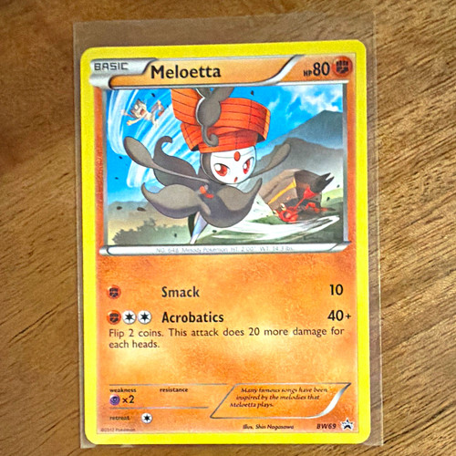 Meloetta BW69 Black & White Promo Holo Basic 80 HP English Pokemon TCG
