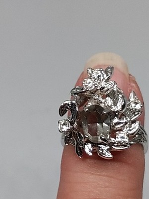 Vintage 40er Jahre Rauchquarz und Diamant 18 KT H.G.E. Ring Gr.7