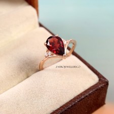 Natural Garnet Ring, Stunning Ring, Anniversary Gift Ring, 925 Sterling Silver