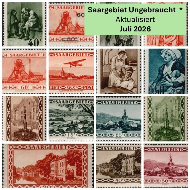 Saargebiet Ungebraucht Einwandfrei * Michel 1-205, D 1-32, Yvert 1-195 Mint MH * - Bild 1 von 1