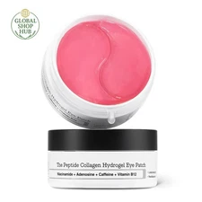COSRX Pink Peptides Collagen Hydrogel Eye Patch for Puffy Eyes and Dark Circles