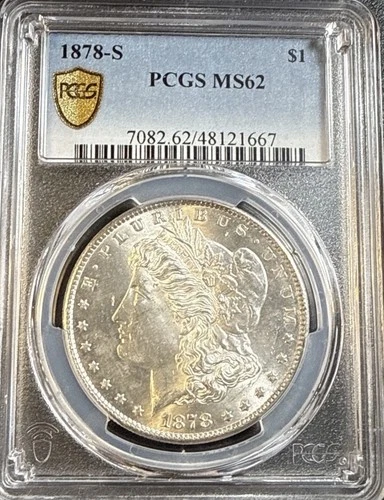 1878-S Morgan Silver Dollar. MS-62. PCGS