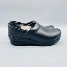 Dansko Shoes Womens 6.5 Black Leather Professional Clogs Comfort Work Nursing