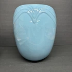 VINTAGE MCCOY FLORALINE FINEFORMS VASE BLUE 12" DECO