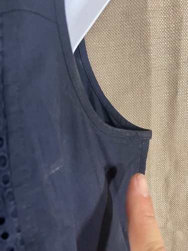 Armani Exchange Gr. 6 dunkelmarine Kleid gefüttert Baumwollmischung ohne Ärmel - Bild 13 von 23