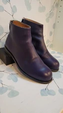 Jil Sander Purple Leather Chelsea Boots Style Women's Size 37 