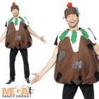 Christmas Pudding Adults Fancy Dress Festive Food Mens Ladies Novelty Costume