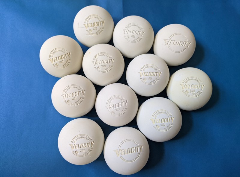 12 Velocity Lacrosse balls all white used varying condition China NCAA NOCSAE