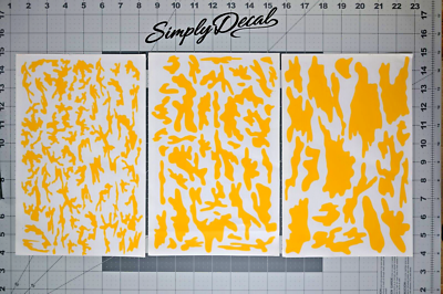 Woodland Camo High Heat Vinyl Stencil Kit 11"x13" (3) Sheets For