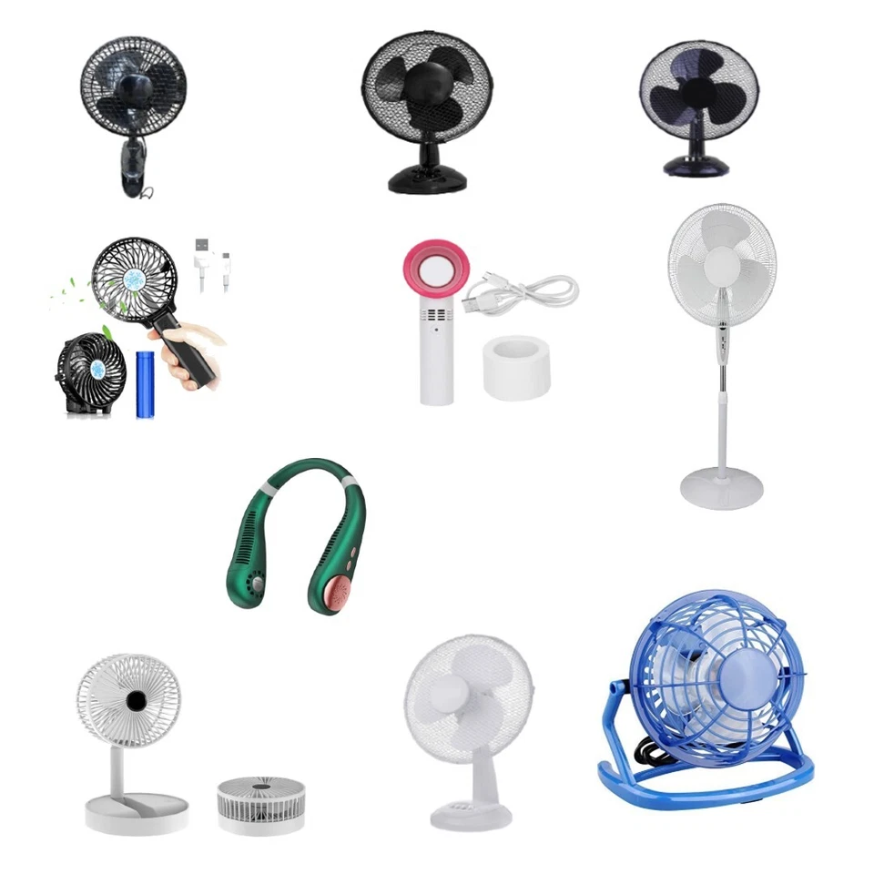 Desk Table Fans Portable Oscillating Standing Clip 2/3 Speed Cooling Mute Fan - Image 2 of 2