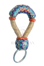 Rider Vivan-Handmade Braided 16 Plaits Natural Cow Rawhide Key Chain