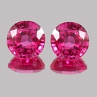 Natural Ceylon Pink Sapphire Loose Round Matched Pair Gemstone Cut 7x7 MM