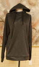 NWT TEK GEAR ACTIVEWEAR PERFORMANCE FLEECE HOODED PULLOVER SZ LARGE DARK GRAY