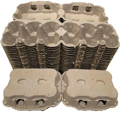 292 Egg Cartons 2 x 6 Bulk Buy Bundle Grey Boxes - side opening 2 lock tabs