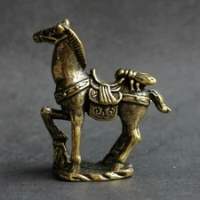 Chinese Bronze Copper Statue Hand Carved Camel Horse Figurines马80053