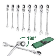 Ratchet Spanner Wrench Set Metric Combination Ratcheting Spanners 8mm-19mm 8pcs