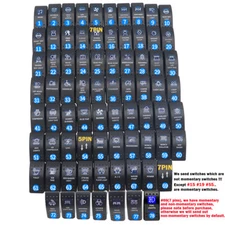 12V 24V Waterproof Car Van Boat Marine Dash Rocker Switch Blue ON-OFF LED Light