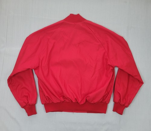 Vintage Auburn Sportswear Bomber Jacket Mens Large Red Snap Made In USA 80s - Picture 8 of 15
