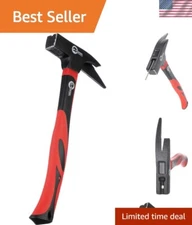 Magnetic Nail Starter Roofing Hammer - 21 oz with Fiberglass Handle - HT-0230