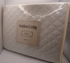 Southern Living EURO Pillow SHAM Diamond Quilted CREAM Heirloom Pique European