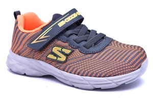 SKECHERS 95030N ORCC GRIGIO ARANCIO Bambino Sneakers Strappo Scarpe Ginnastica | eBay