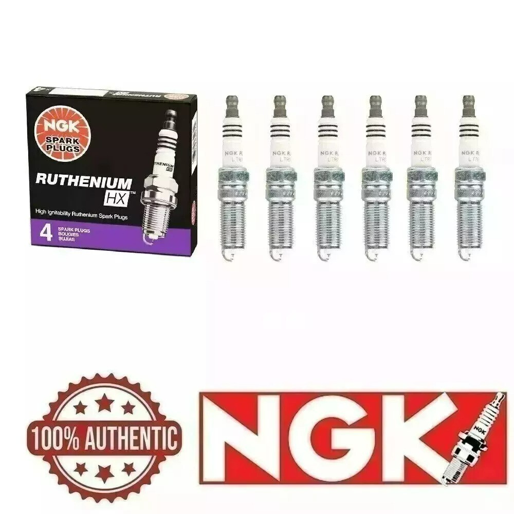 NGK Ruthenium HX Spark Plugs 6PCS for 2009-2023 INFINITI Lexus Nissan Toyota V6