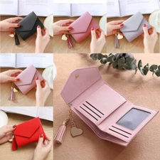 Women's Leather Small Wallet Trifold ID Card Holder Cash Purse Mini Handbag US