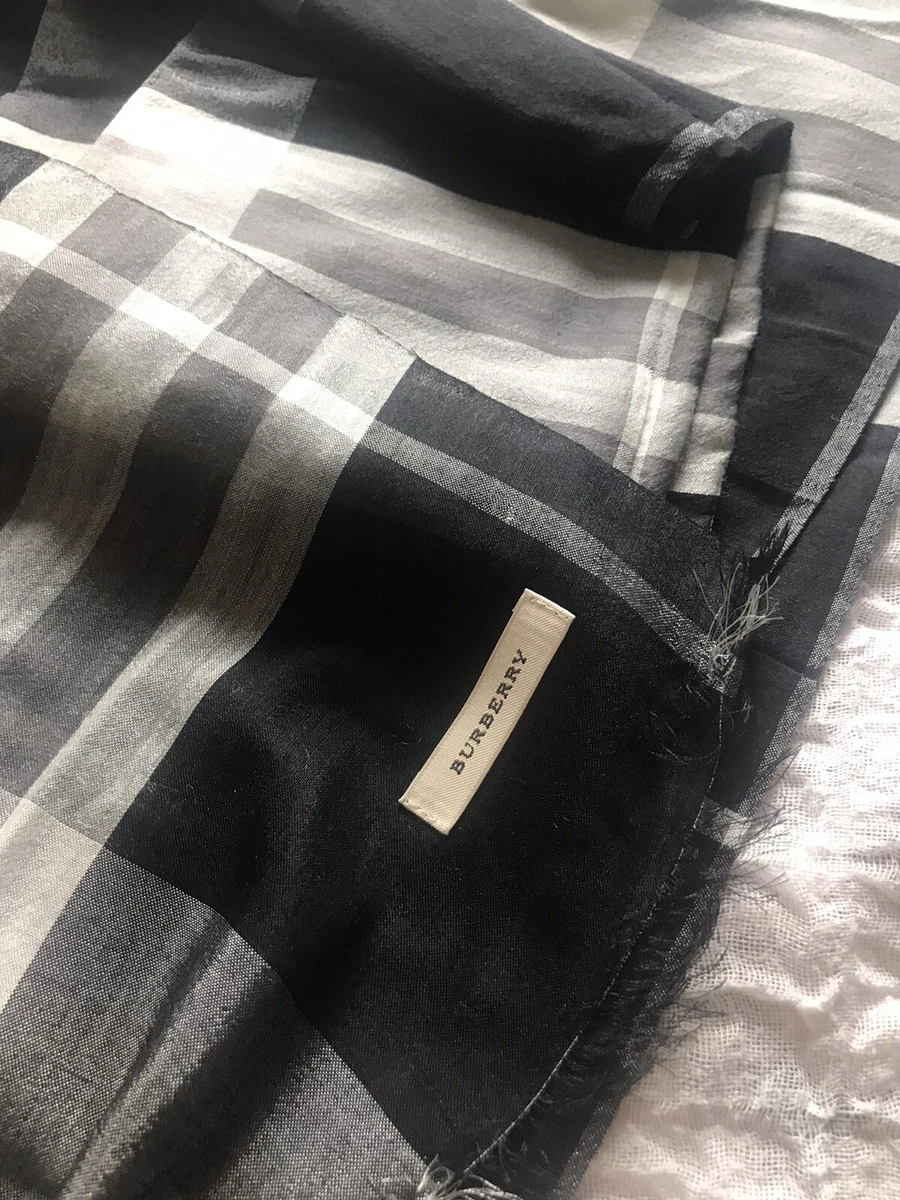 Sciarpa Leggera BURBERRY Donna in Lana e Seta Con Motivo Iconico