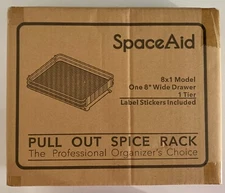 SpaceAid Pull Out Spice Rack Organizer for Cabinet, Heavy Duty Pull Out
