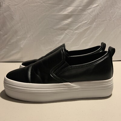 Comfort in Every Step Black Slip On Shoes Sneakers Size 7 [F9]
