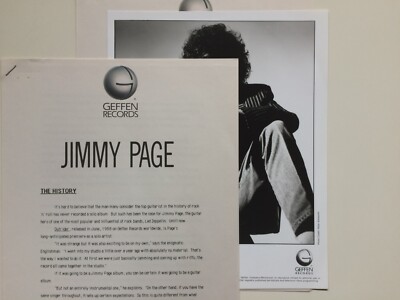 Led Zeppelin JIMMY PAGE PHOTO US PRESS KIT 