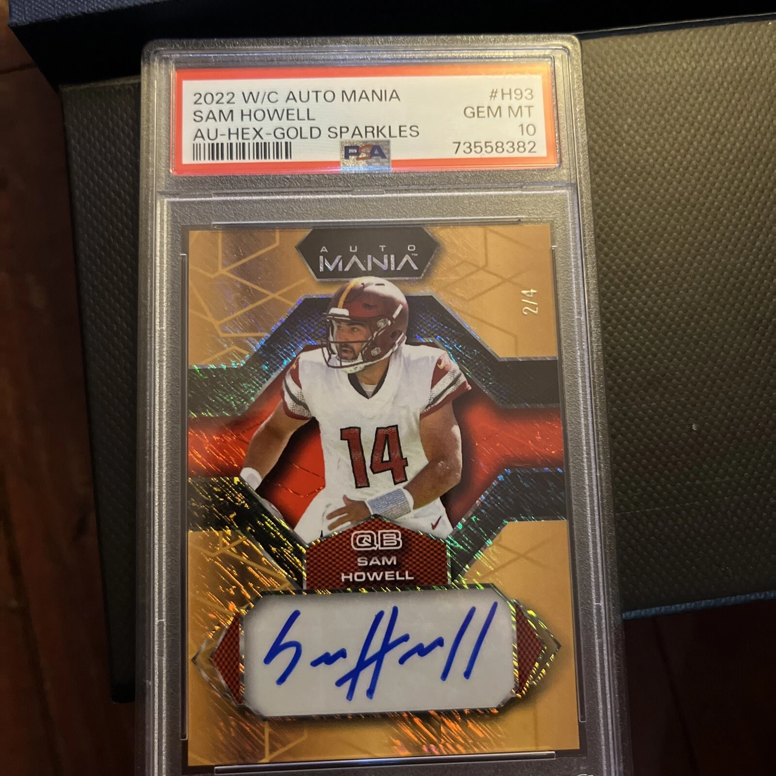 Sam Howell Wild Card Auto Mania Autographs #AMH93 Red Hex Sparkle