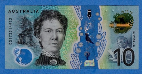 Australia 10 Dollars 2017 P-63 aUNC Polymer Note DG173514922