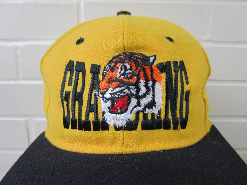Vintage NCAA Grambling State Tigers Snapback Hat Headmaster 1990's Era Blockhead - Image 3 of 4