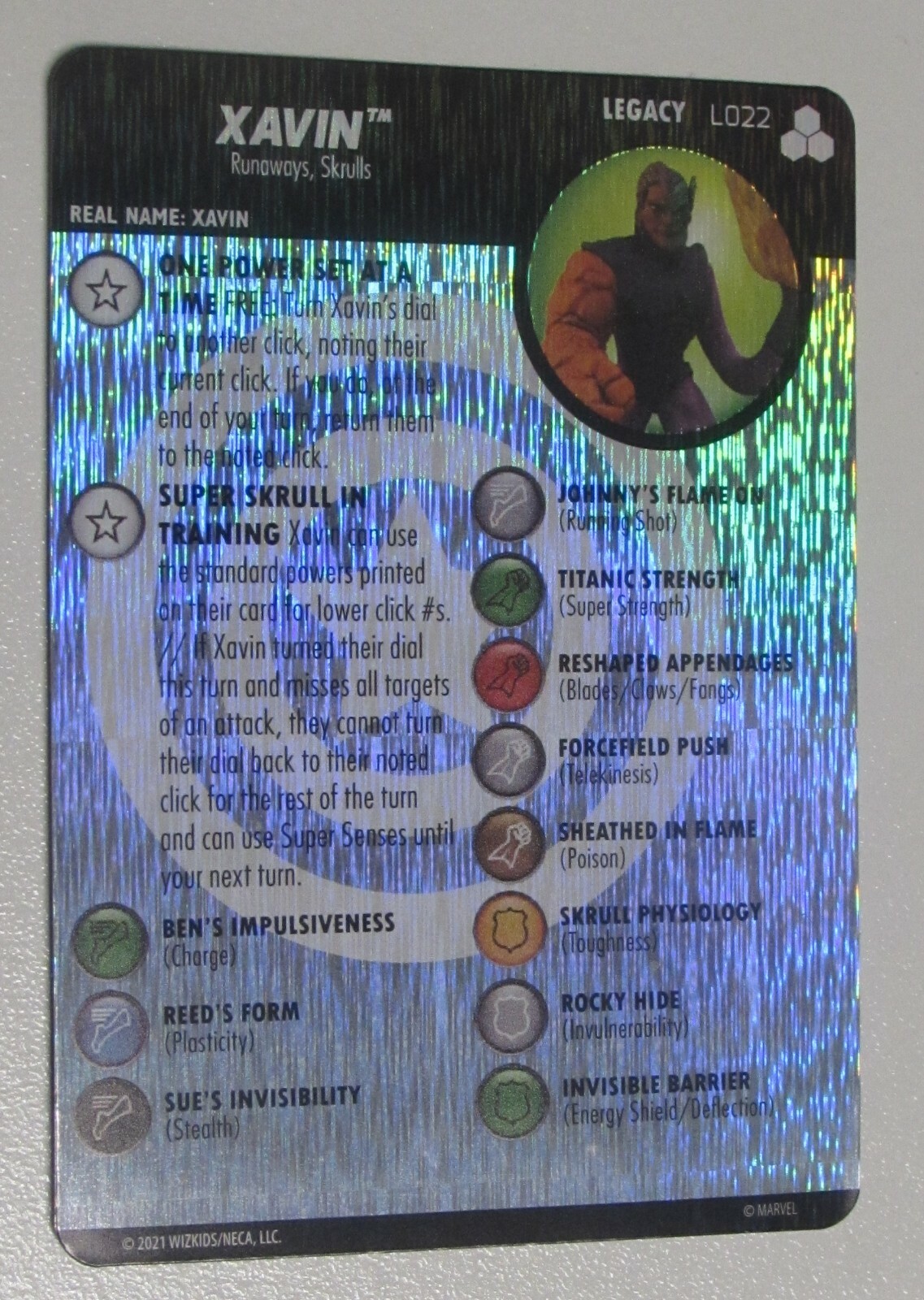 XAVIN L022 LEGACY CARD Fantastic Four Future Foundation Heroclix